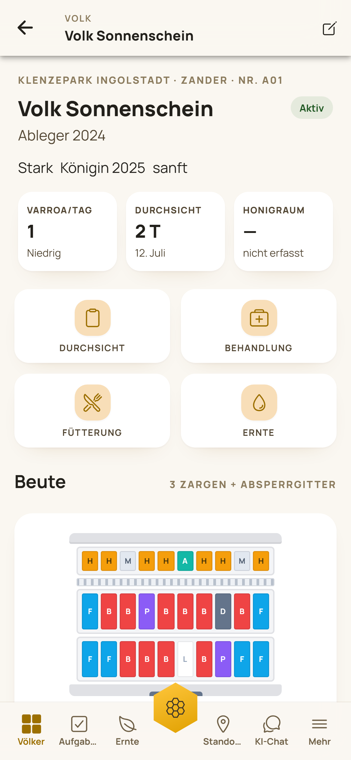 Volk-Detailansicht auf dem Smartphone